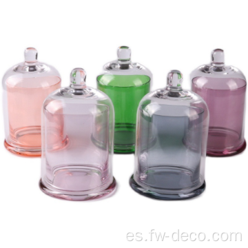 Candelador de vidrio con Dome Cloche